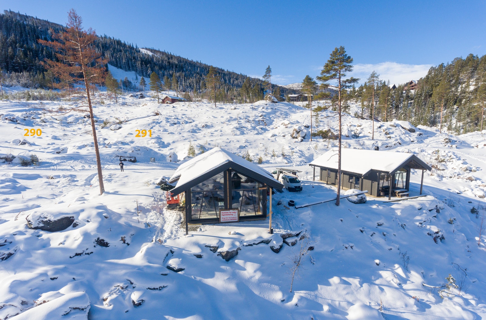 Flotte tomter med "ski in, ski out" presenteres for salg ved Uvdal skisenter Galleribilde