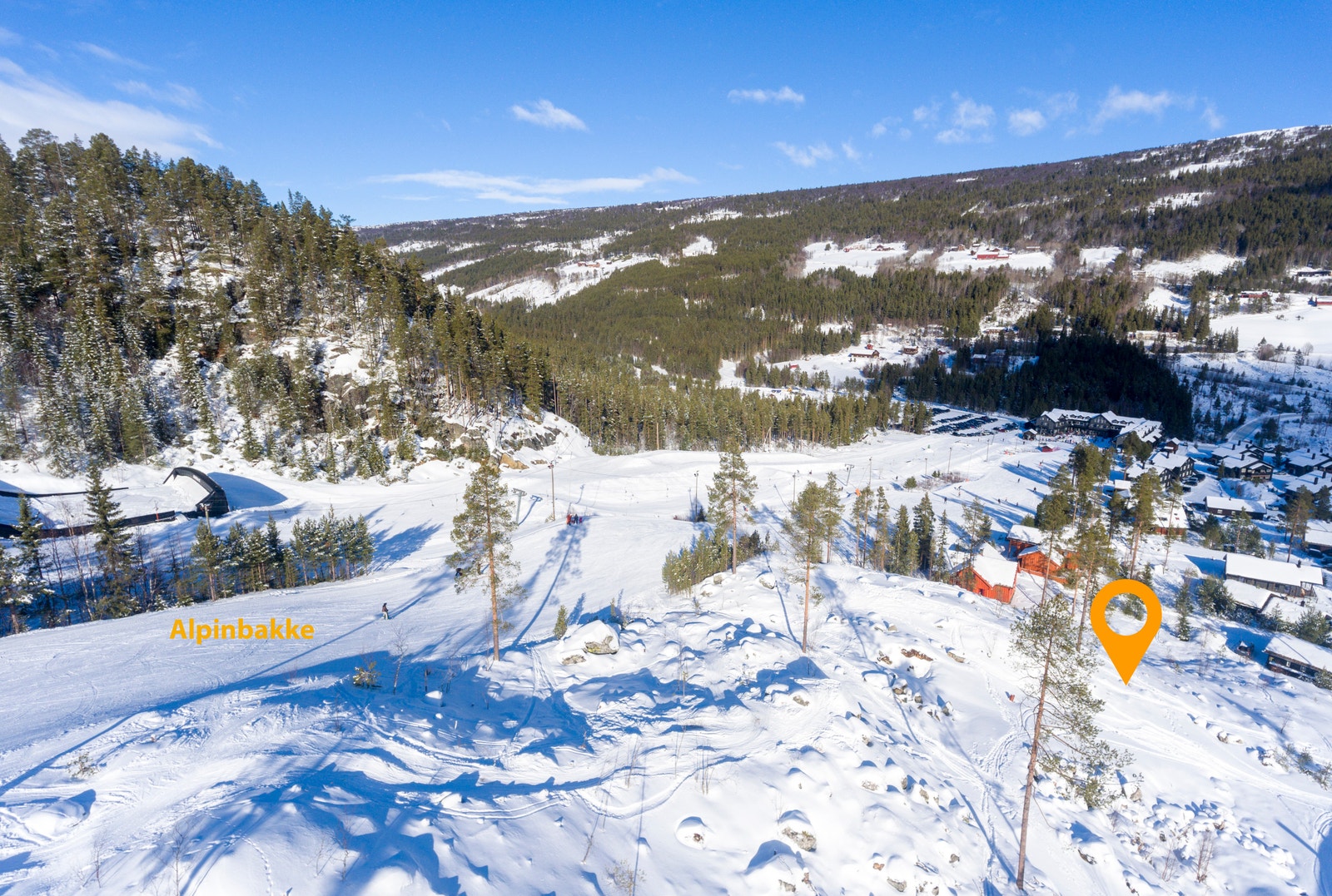 Tett ved alpinbakken Galleribilde