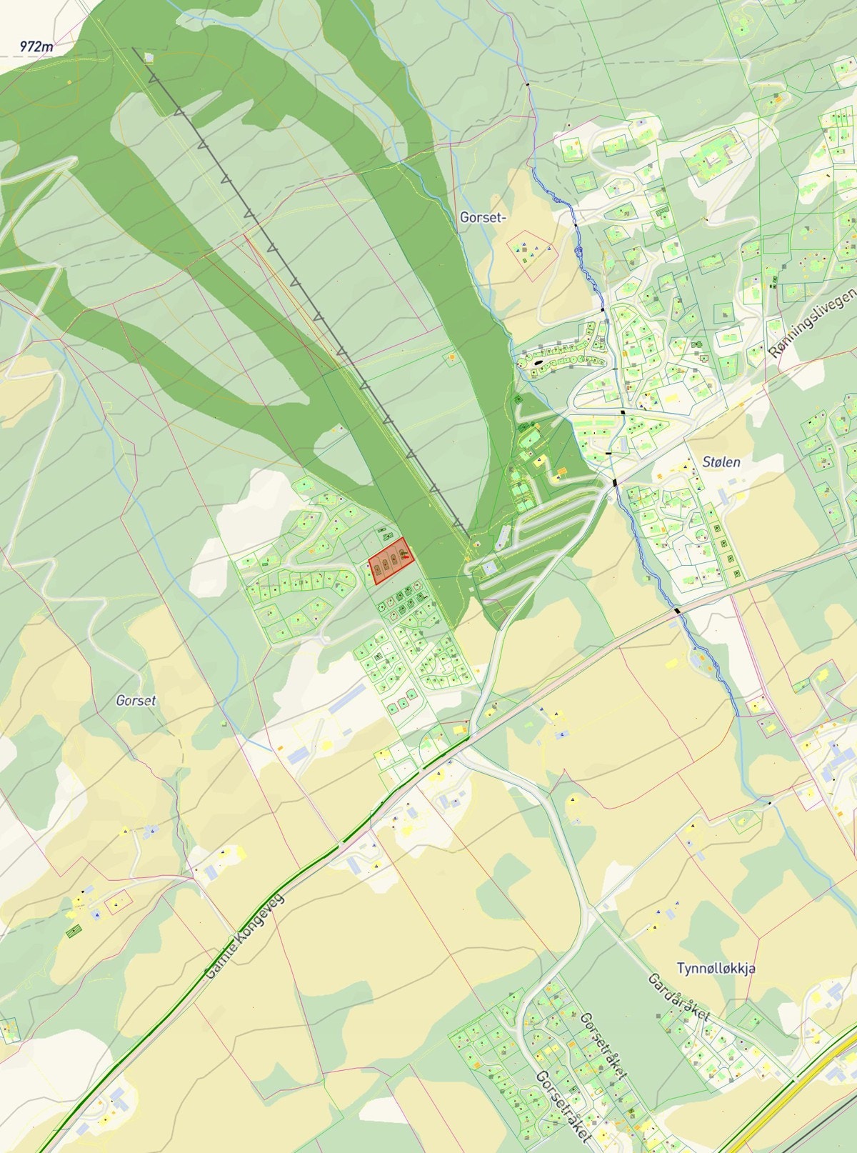 Kart med markert plassering Galleribilde