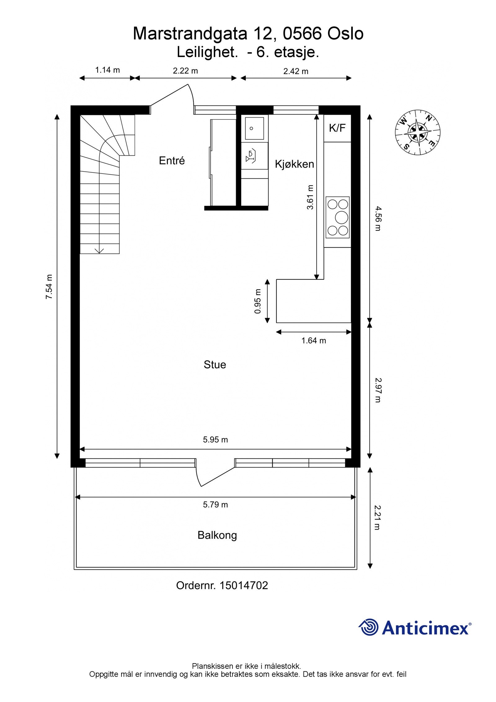 Plantegning 6. etasje Galleribilde