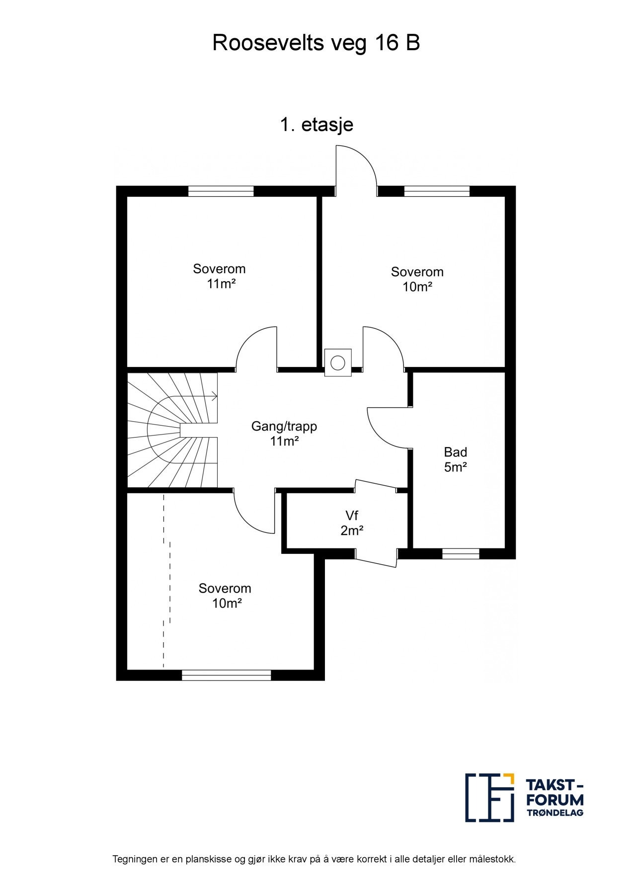 Planskisse 1. etasje. Galleribilde
