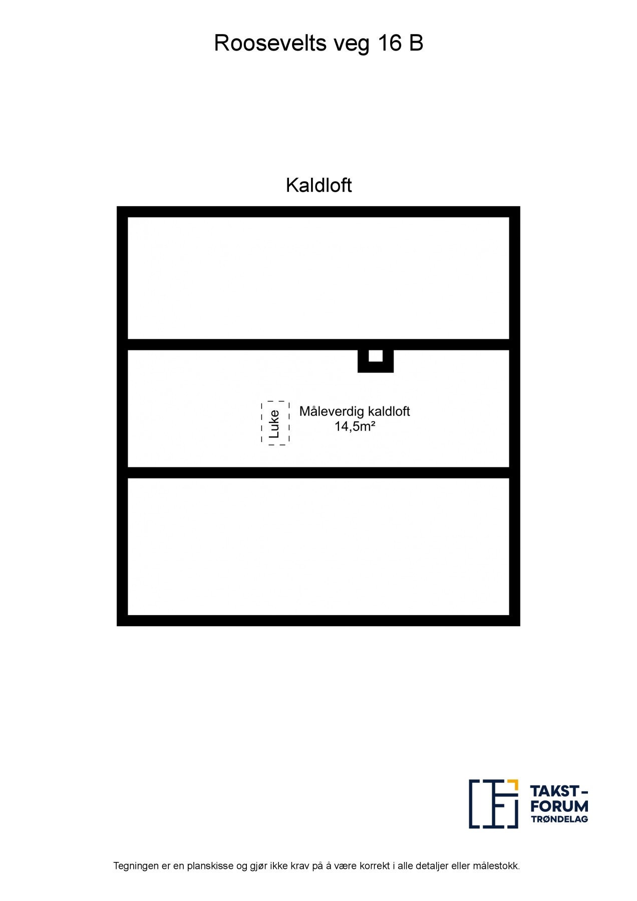 Planskisse loft. Galleribilde