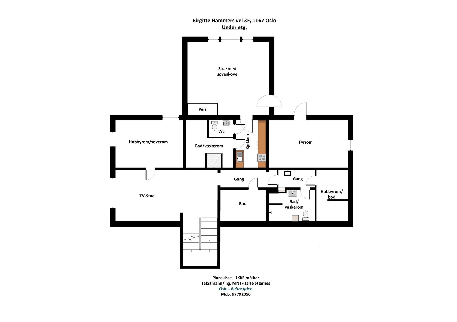Plantegning underetasje Galleribilde