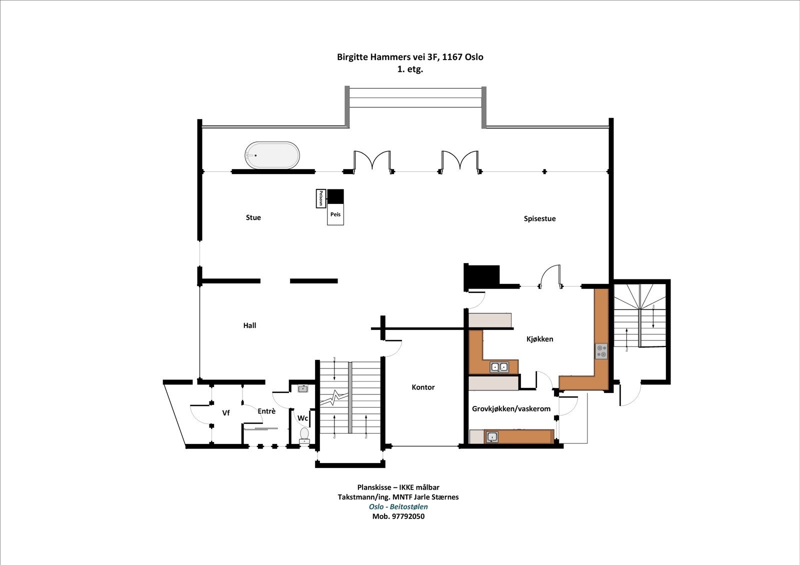 Plantegning 1. etg Galleribilde