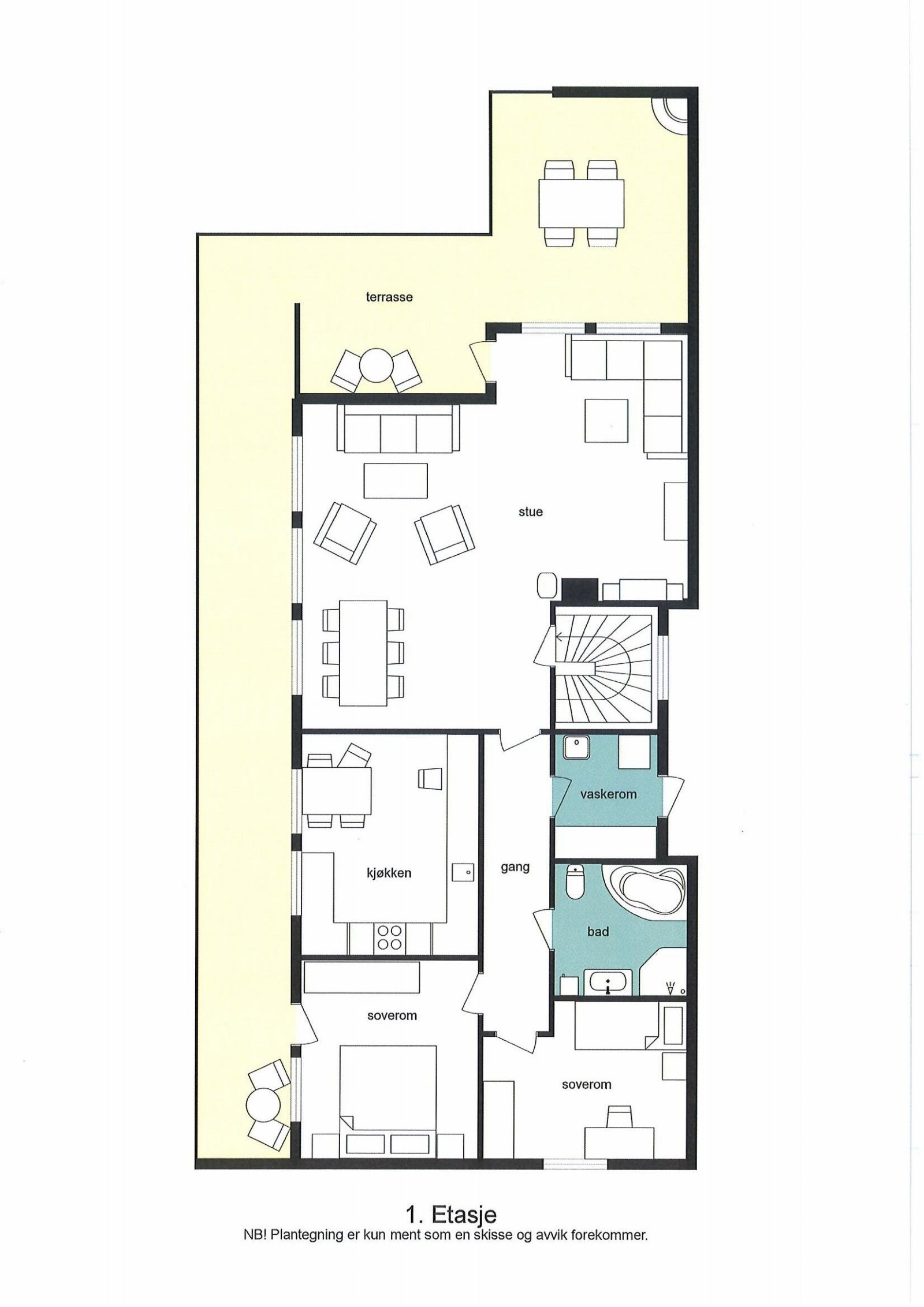 Plantegning 1. etasje. Galleribilde