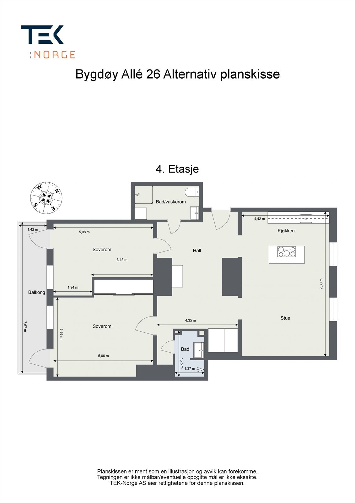 Alternativ plantegning. Megler/selger tar ikke ansvar for at dette lar seg gjøre Galleribilde