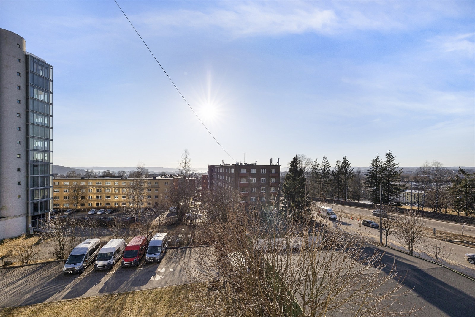 Utsikten fra balkongen Galleribilde