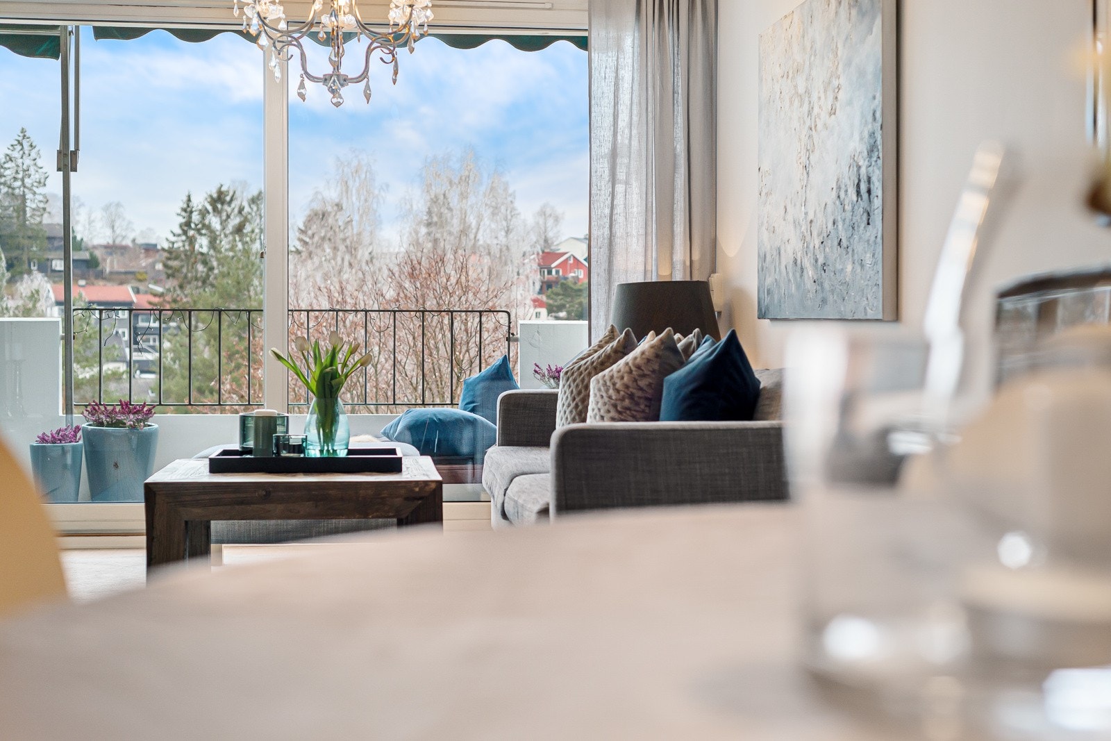 Leiligheten grenser også mot friområde og har derfor ingen innsyn Galleribilde