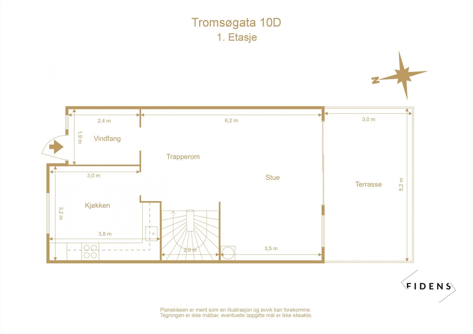 Plantegning 1. etasje Galleribilde