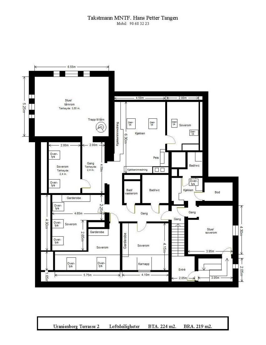 Plantegning - Loft Galleribilde