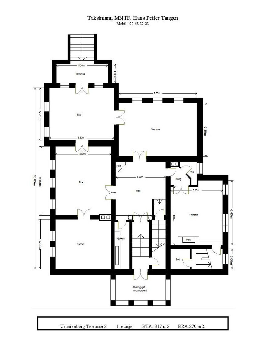 Plantegning - 1 etasje Galleribilde