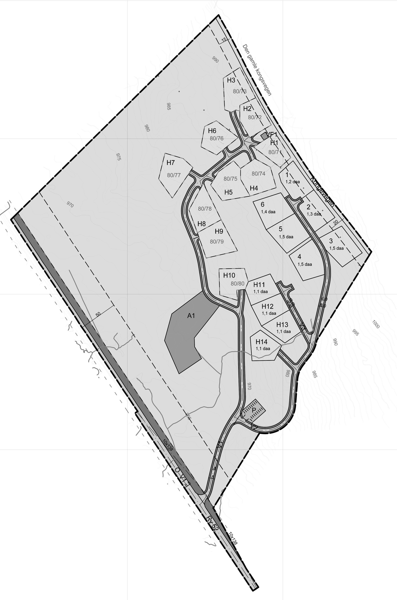 Plankart- Hestehaugane Galleribilde