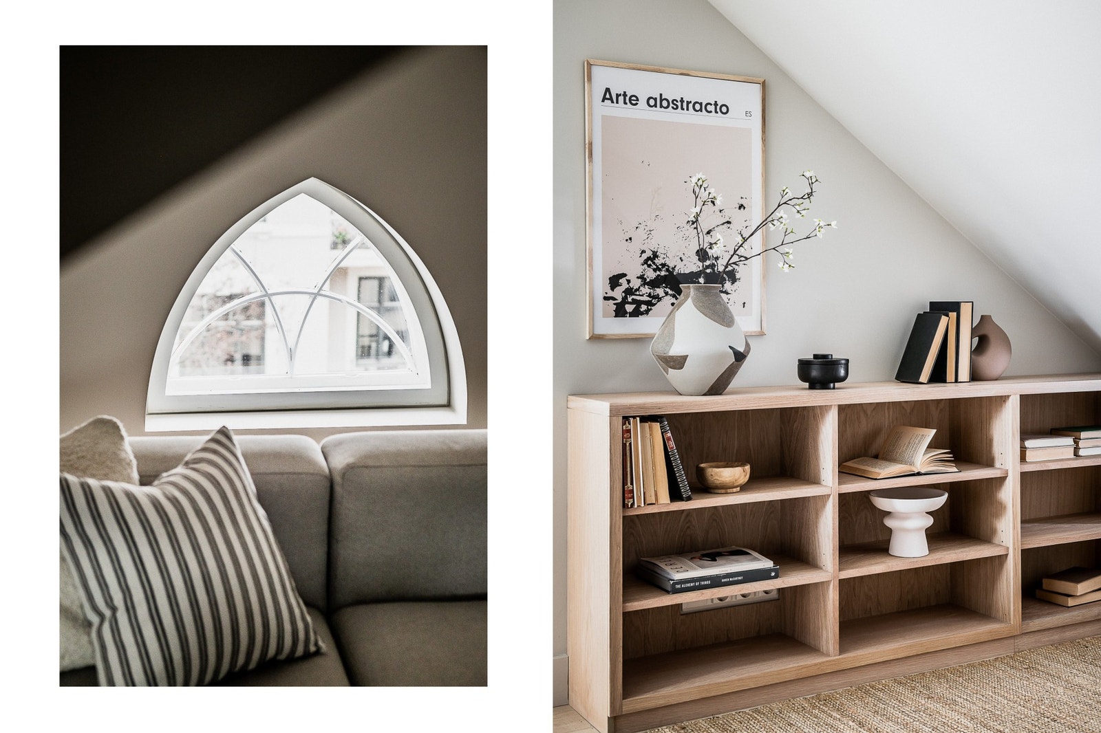 Hyggelig vindu med særegen utforming. Galleribilde