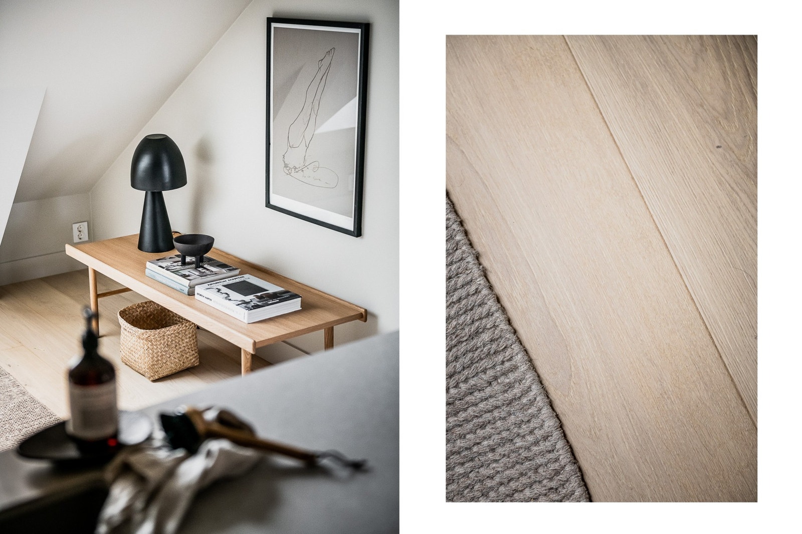 Flott Pergo Svalbard Frost Oak parkett. Galleribilde
