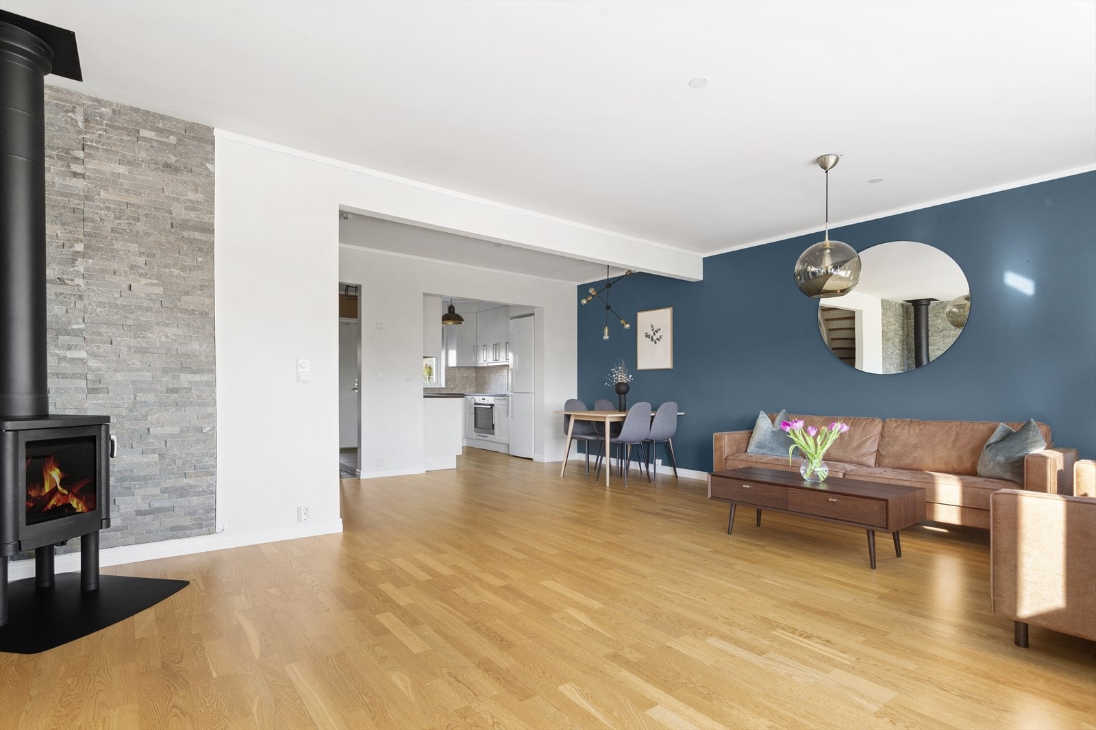 Peisovn som gir mye varme til hele huset. Galleribilde