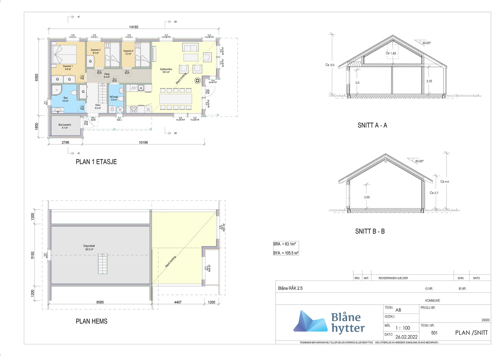 Plan snitt Galleribilde