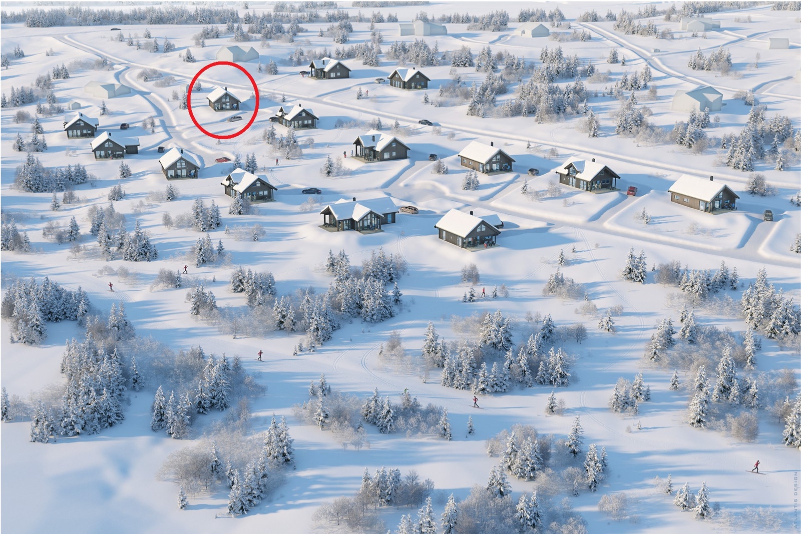 3D oversikt over området Galleribilde