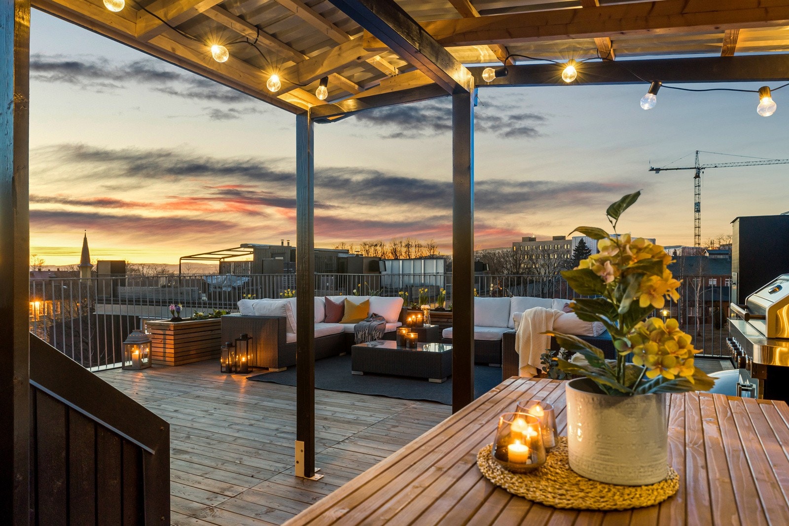 Privat takterrasse på 87m² med upåklagelig utsikt over Oslo Galleribilde