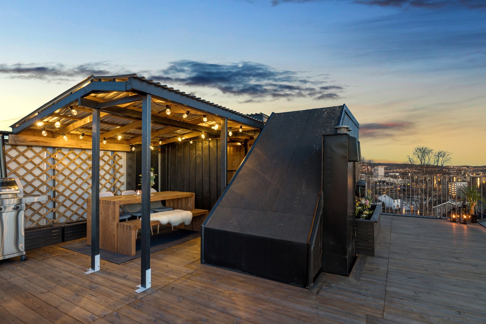 Overbygget del der man kan forlenge sesongen. Galleribilde