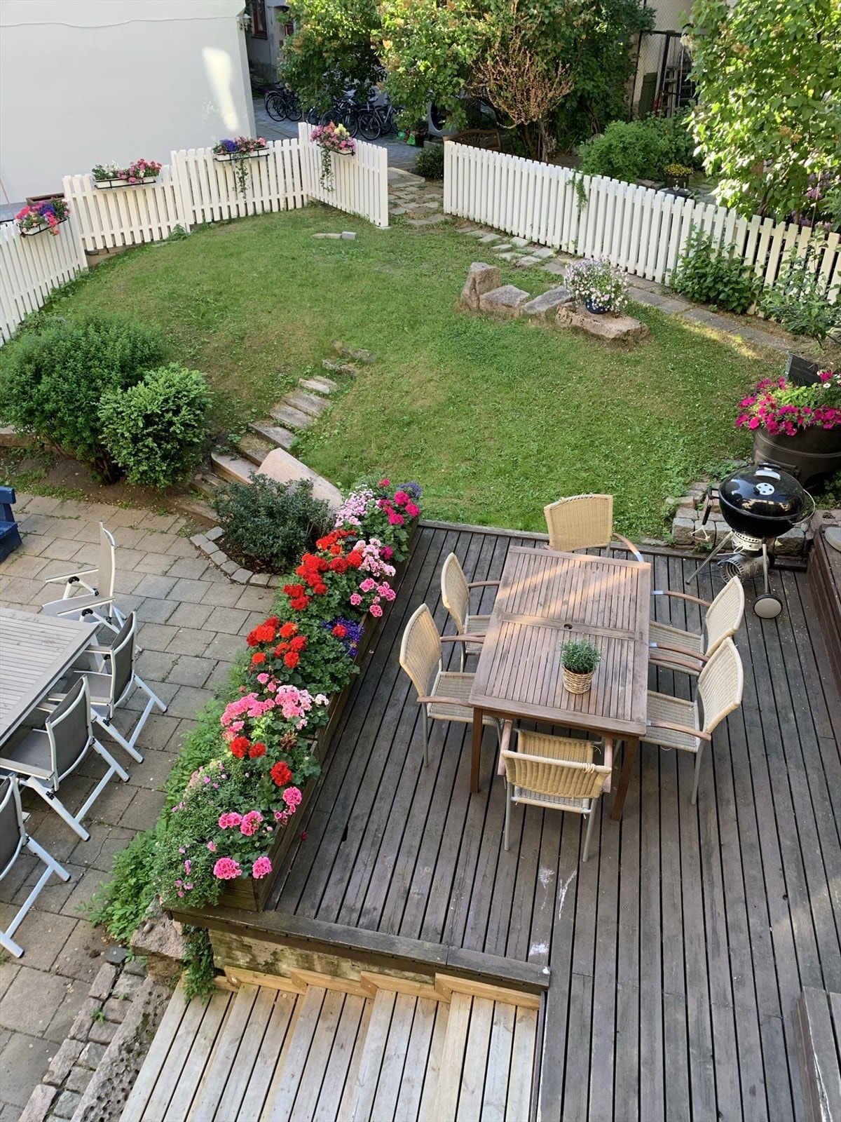 Privat bilde av bakgården sommer Galleribilde