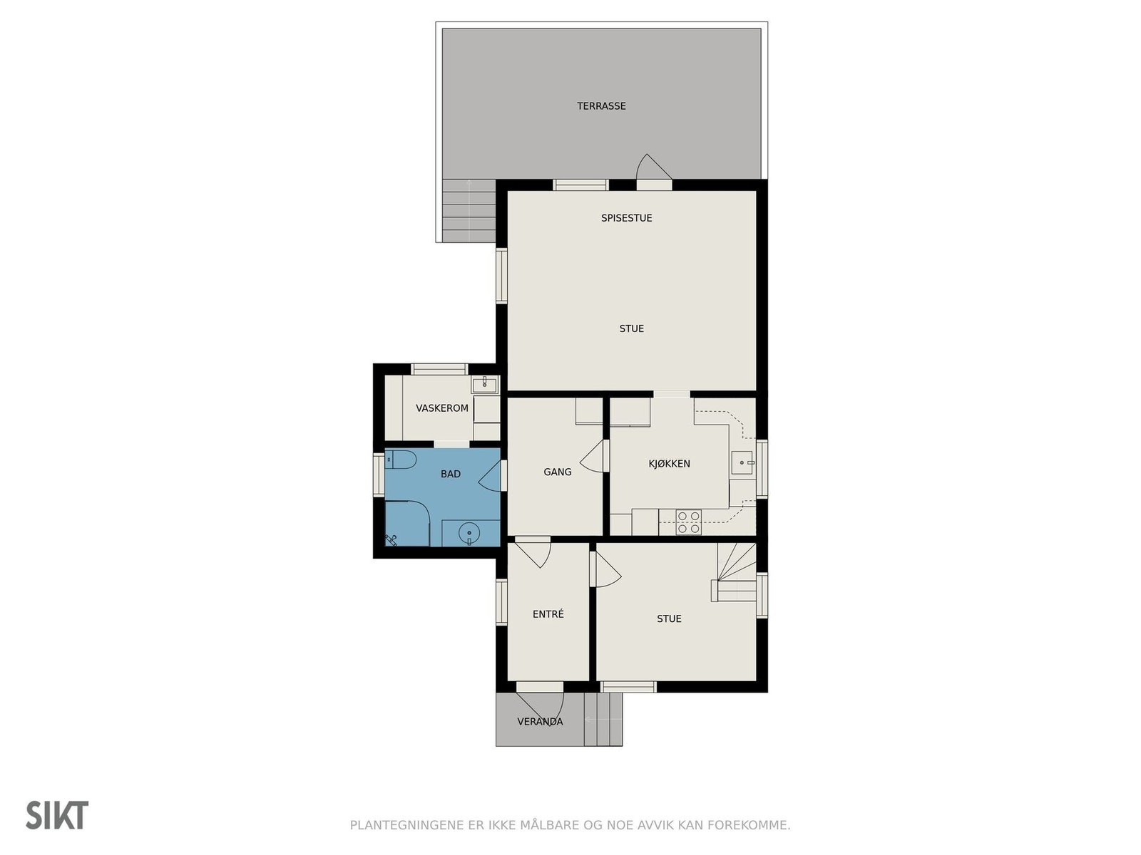 Planløsning i 1.etg. Galleribilde