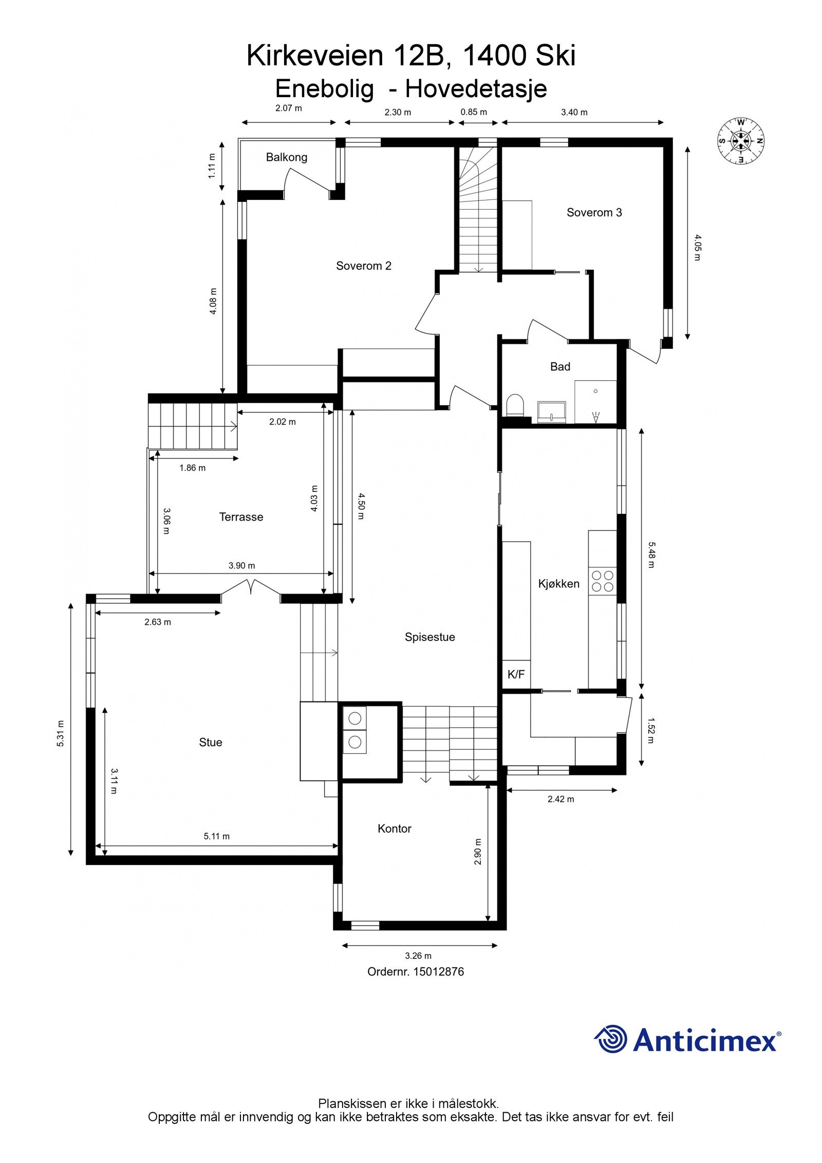 Plantegning hovedetasjen Galleribilde
