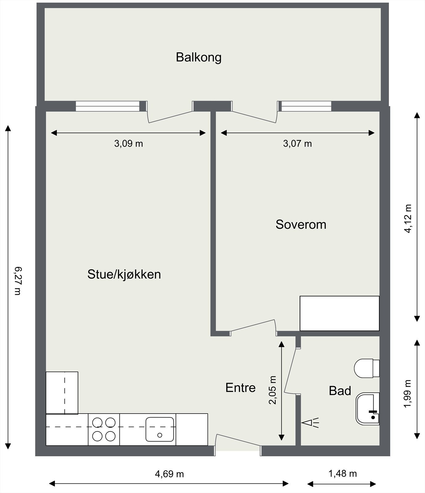 Plantegning Galleribilde