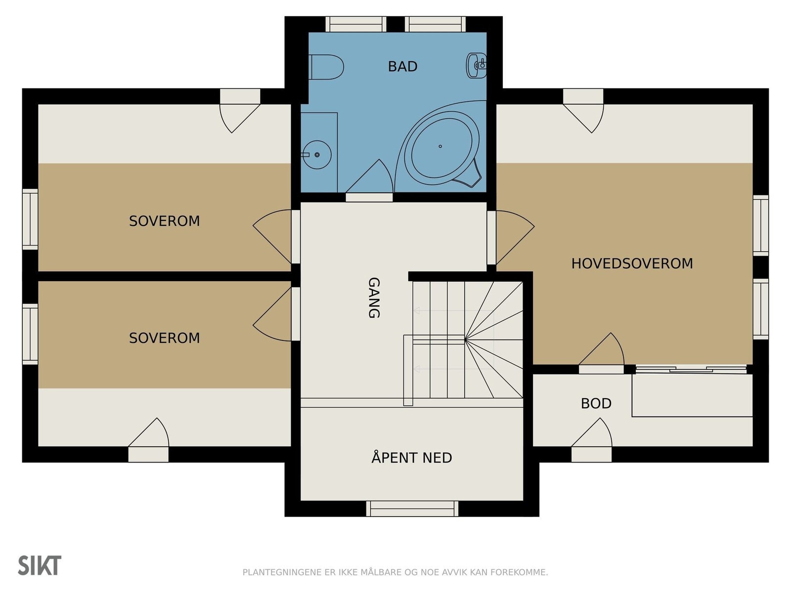 Illustrasjon/Plantegning av 2.etg. Galleribilde
