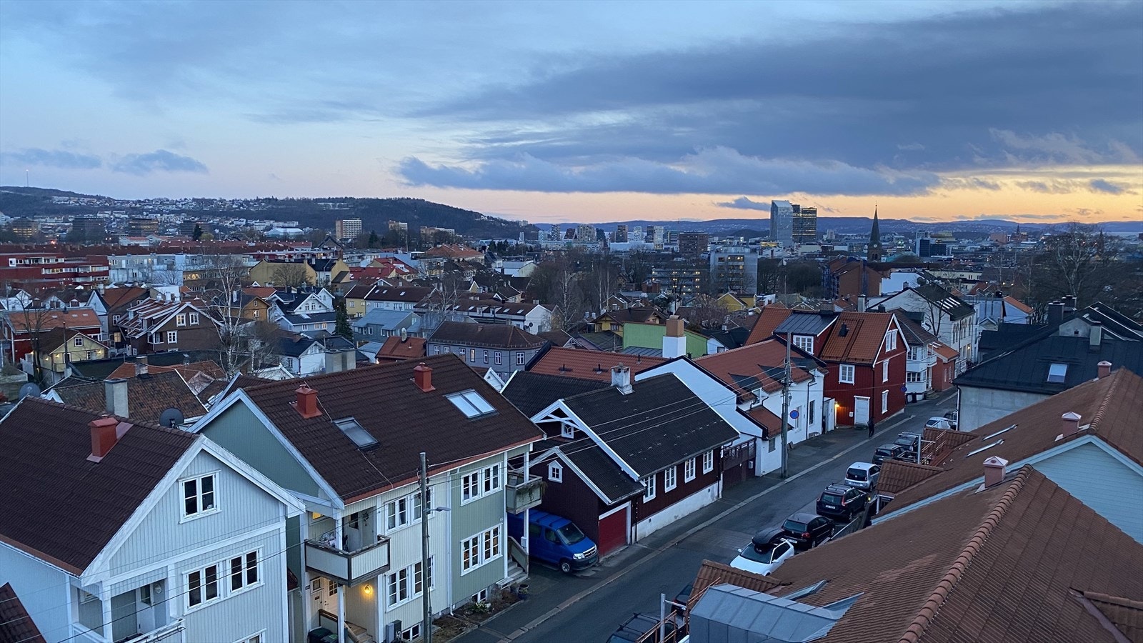 Selgers utsiktsbilde fra takterrassen. Galleribilde