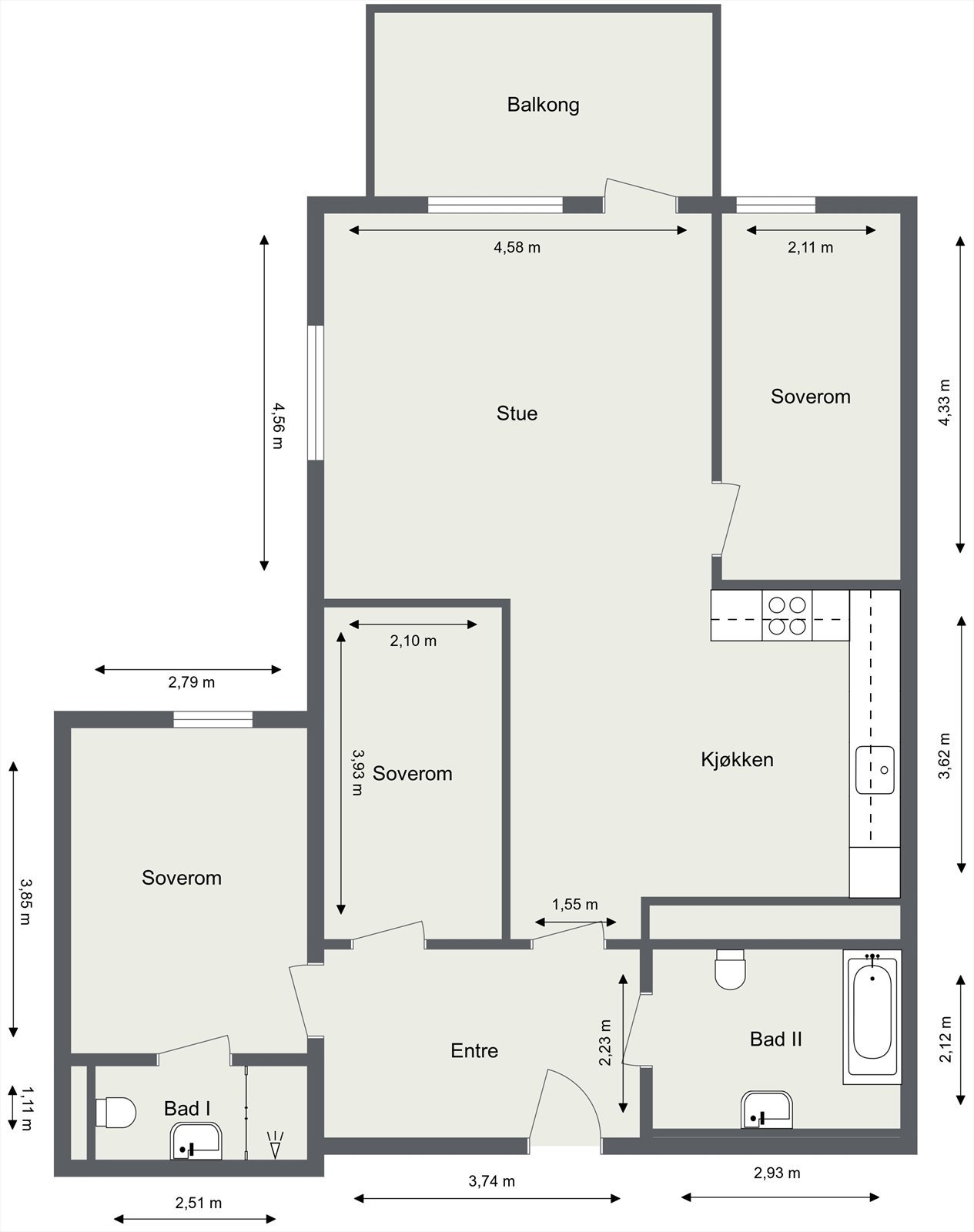 Sjekk ut planløsningen. Garasjeplass (med lader), og stor bod i kjeller. Galleribilde