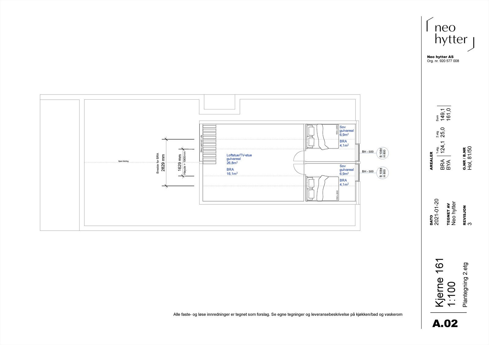 Plantegning 2. etg Galleribilde