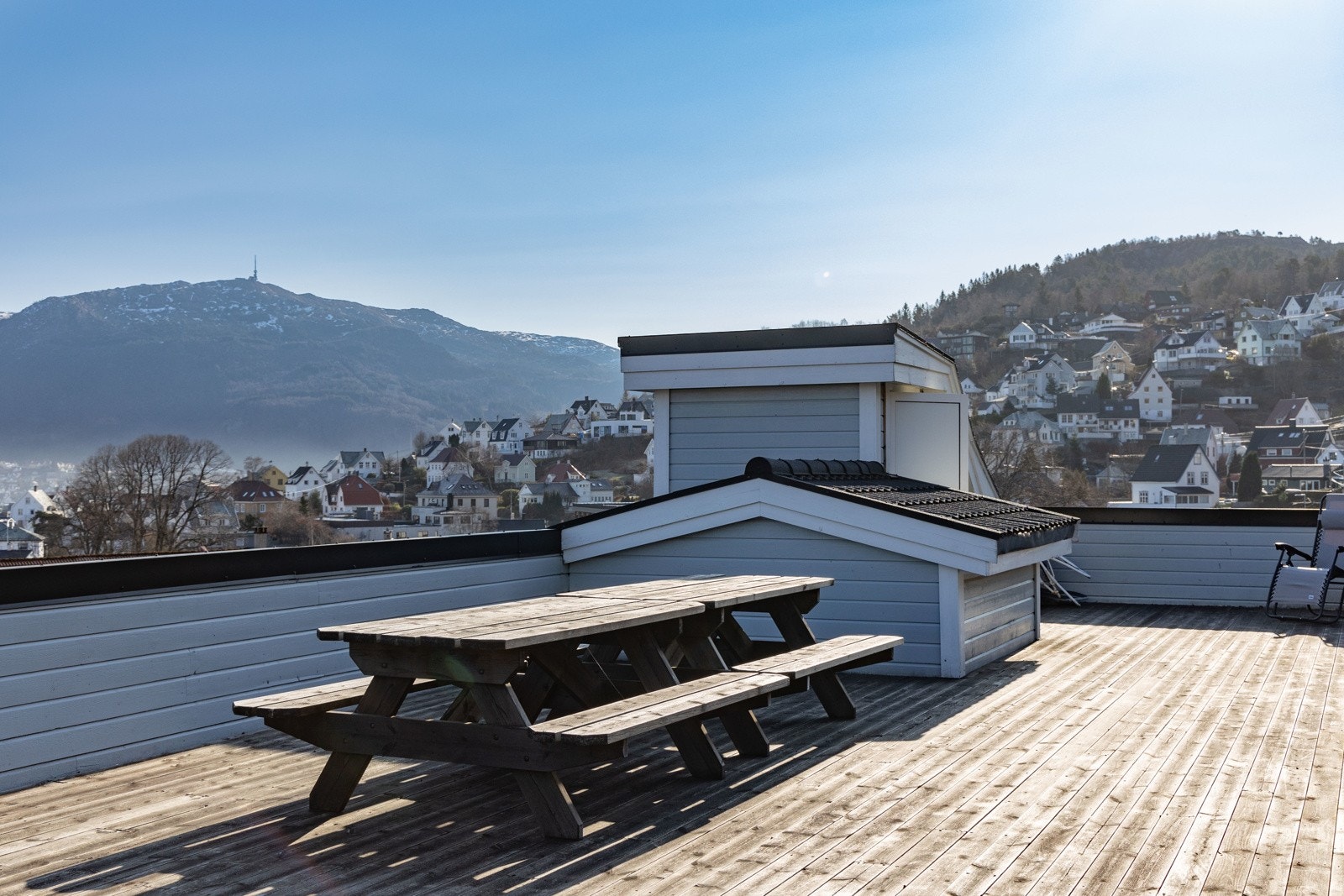 Tilgang til felles takterrasse med flotte sol- og utsiktsforhold Galleribilde