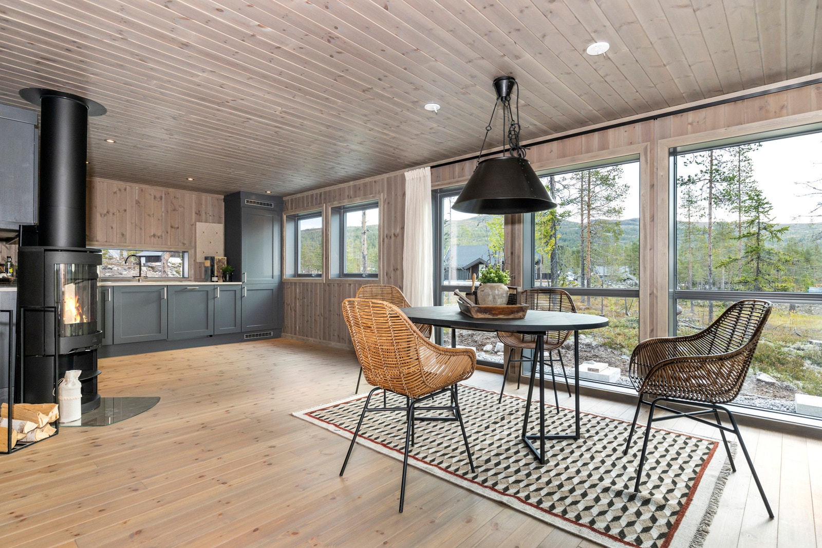 Kjøkken og stue - Bilde fra vår Smart 6 Ark på Turufjell i Flå Galleribilde