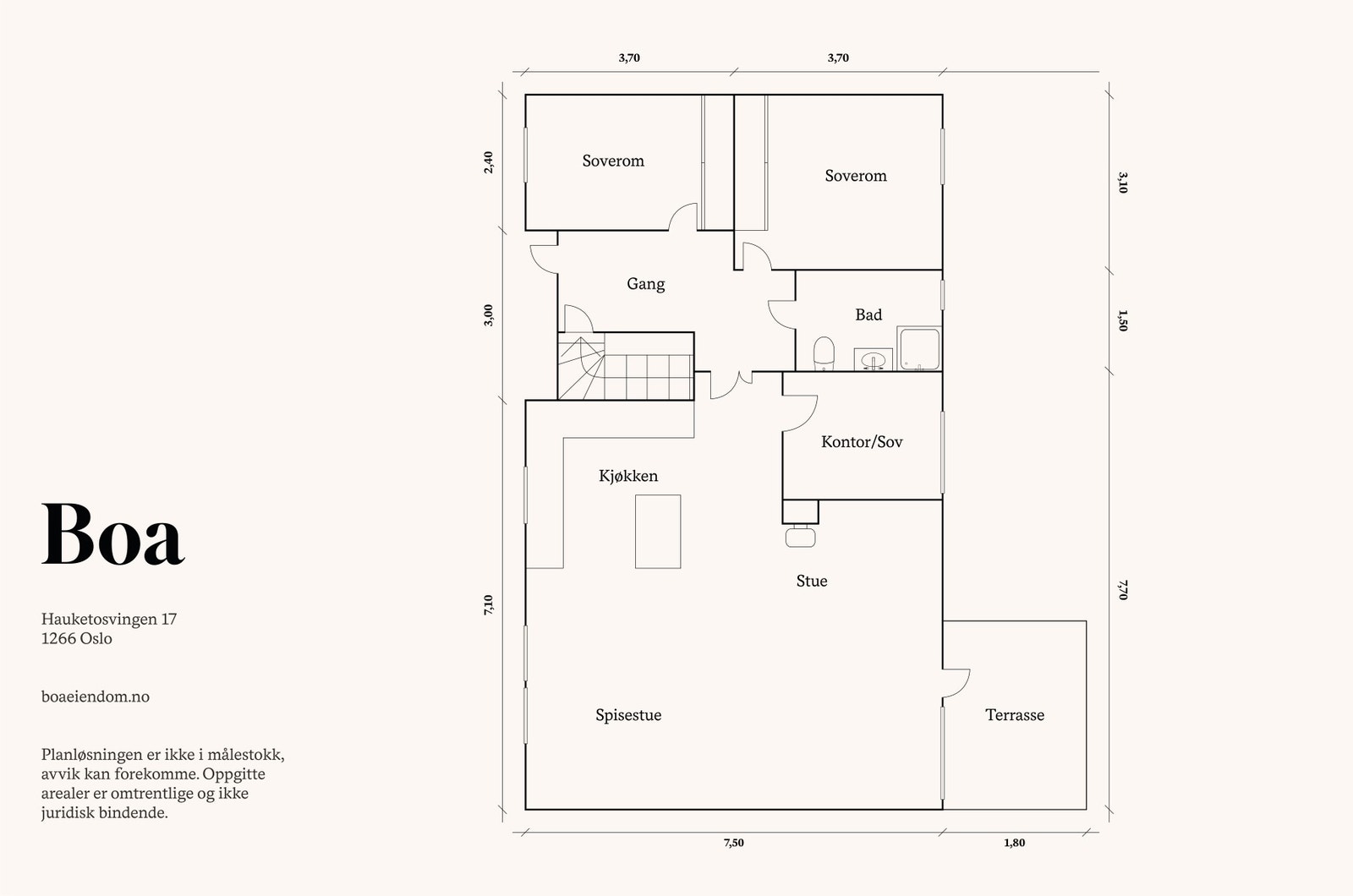 Alternativ planløsning. Galleribilde