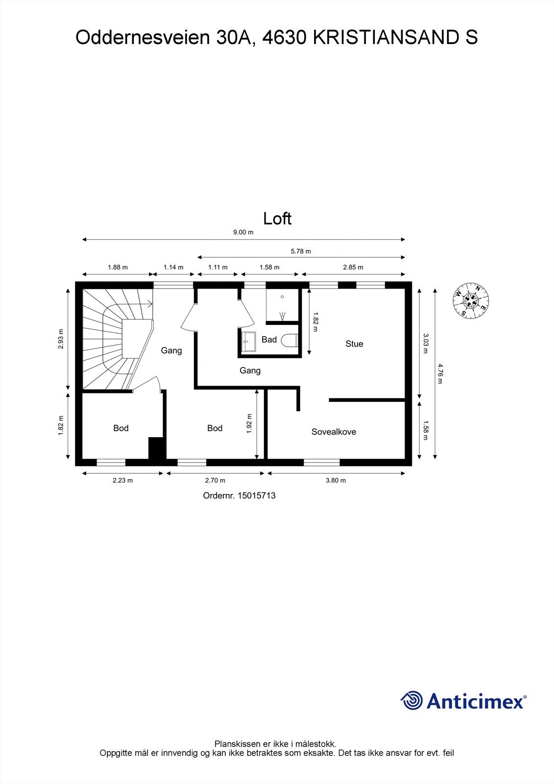 plantegning loft Galleribilde