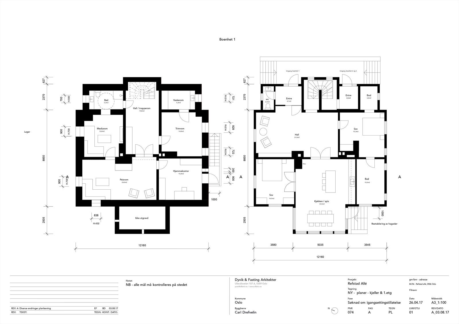 - Planskisse hoveddel (godkjente tegninger) avvik kan forekomme - Galleribilde