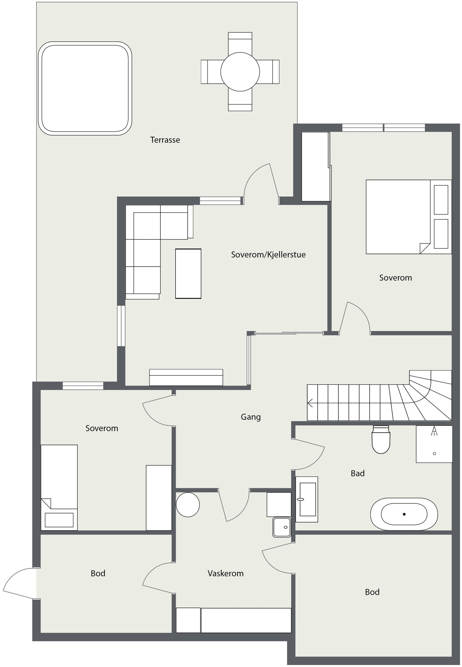 Gullatoppen 19 a et1 - 1. Floor - 2D Floor Plan Galleribilde