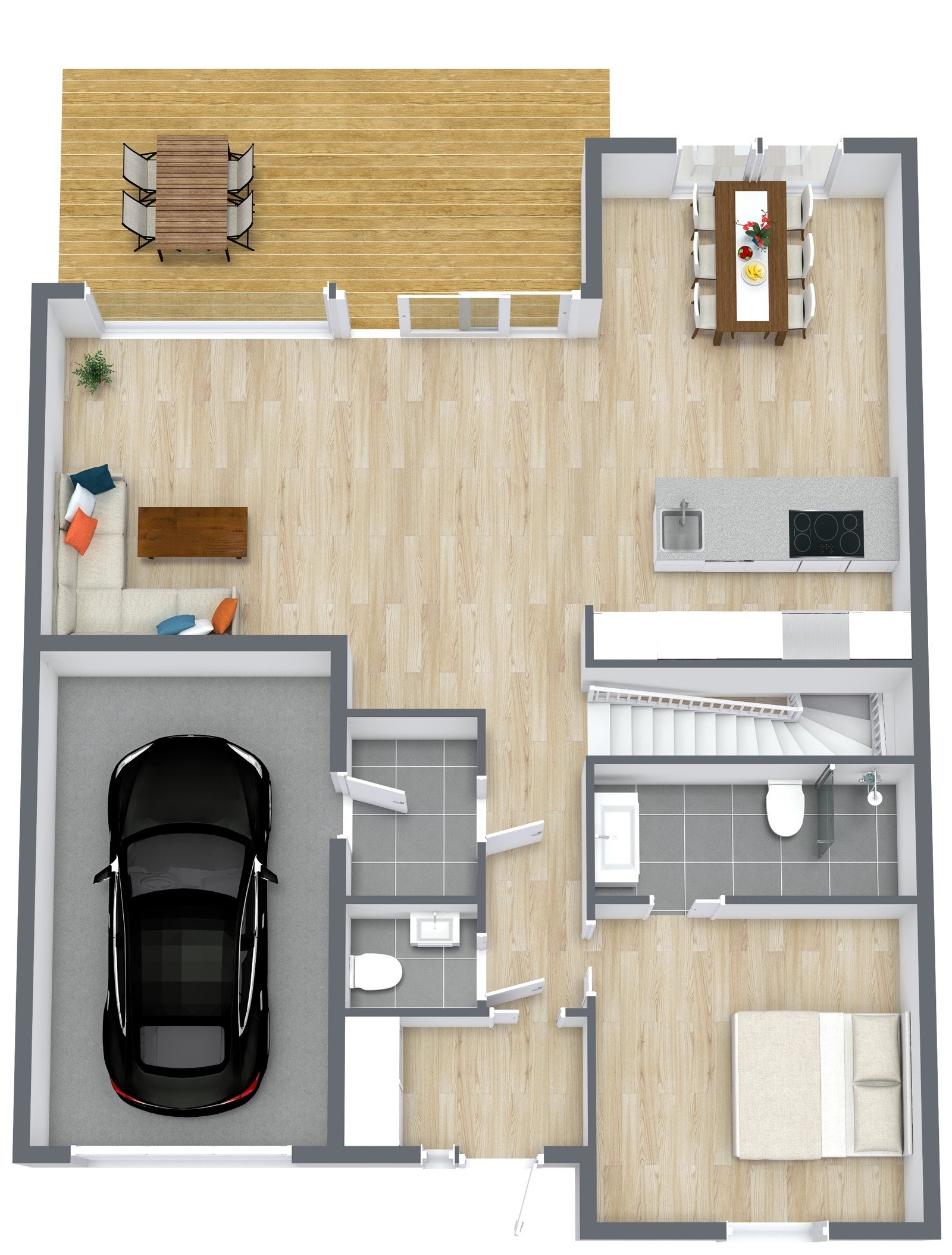 Gullatoppen 19 a et2 - 2. Floor - 3D Floor Plan Galleribilde