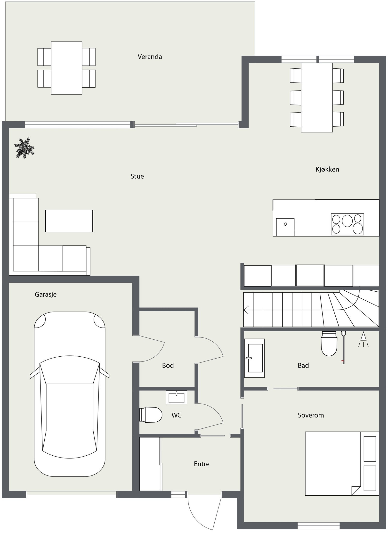 Gullatoppen 19 a et2 - 2. Floor - 2D Floor Plan Galleribilde