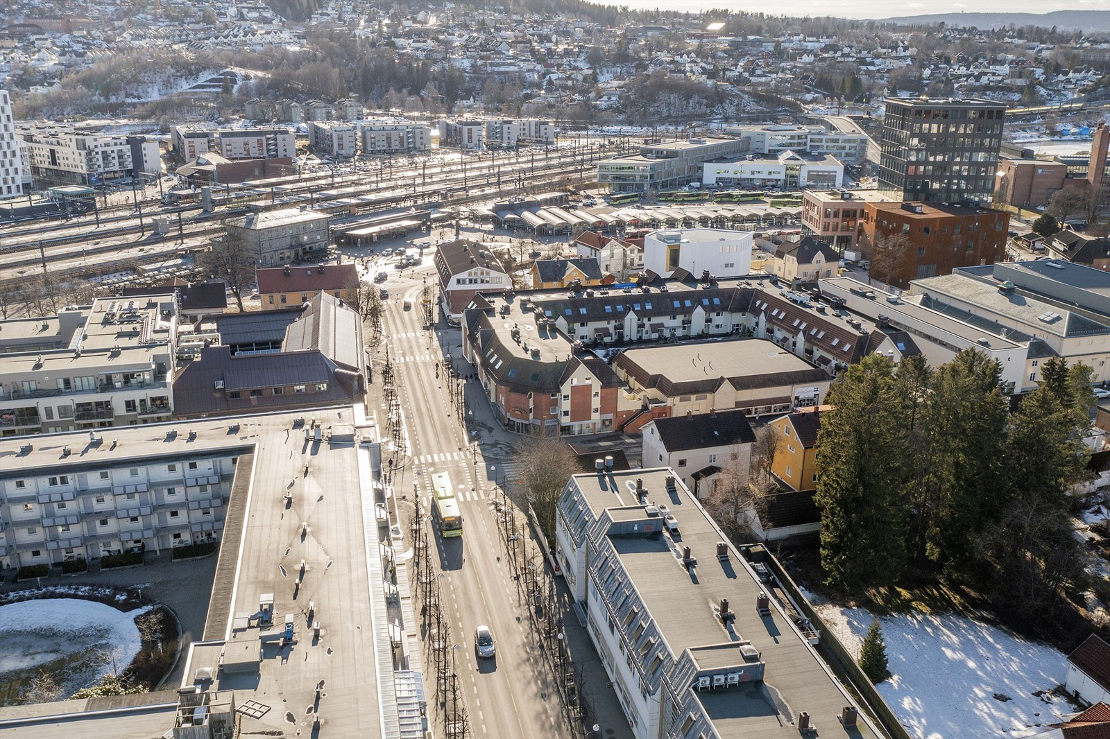 Gangavstand til Lillestrøm stasjon