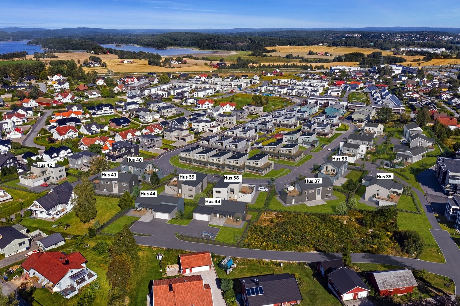 Illustrasjon fra sør mot nord med husnr Galleribilde