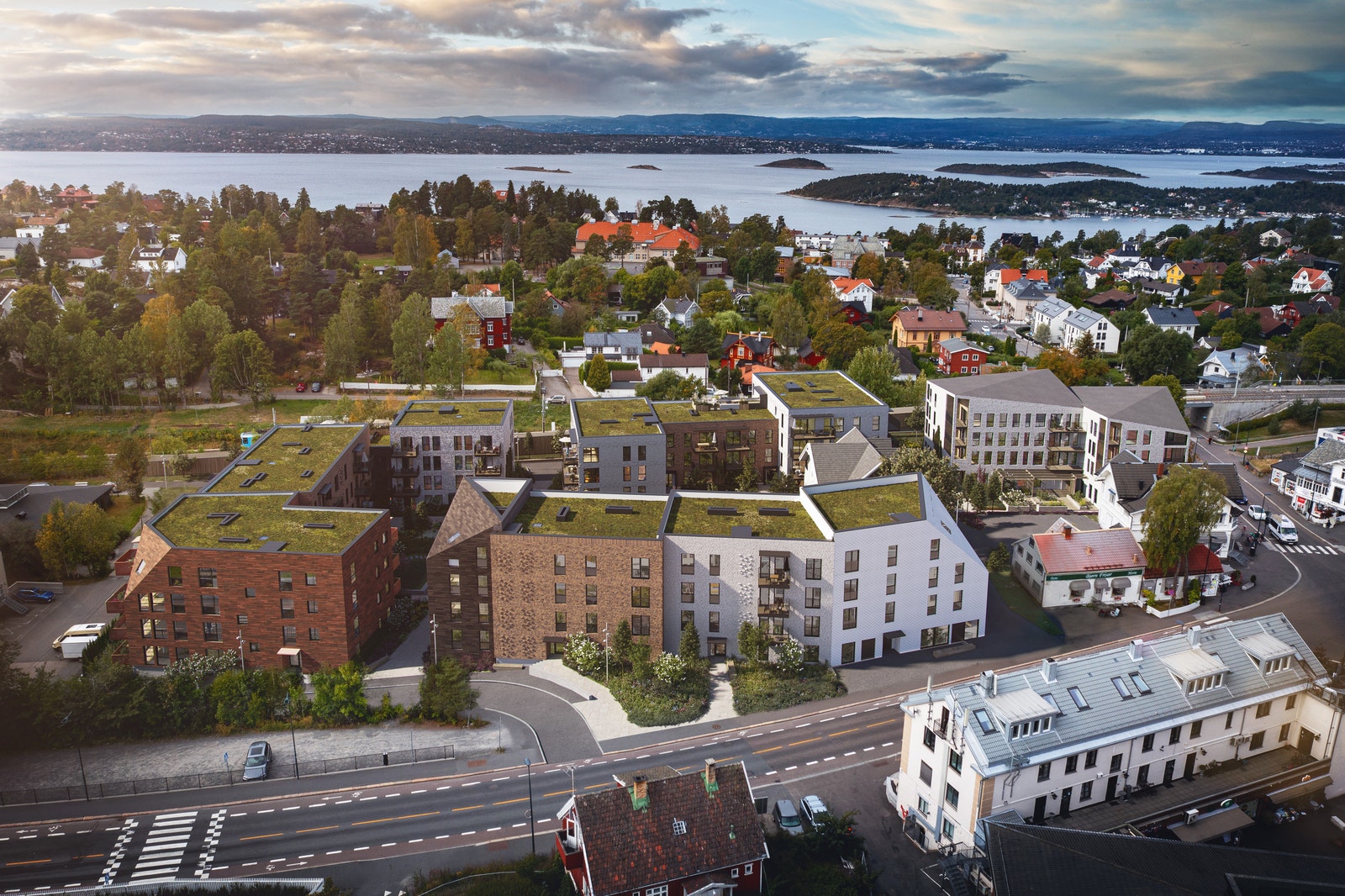 Poppelhagen ligger sentralt på Sæter Galleribilde