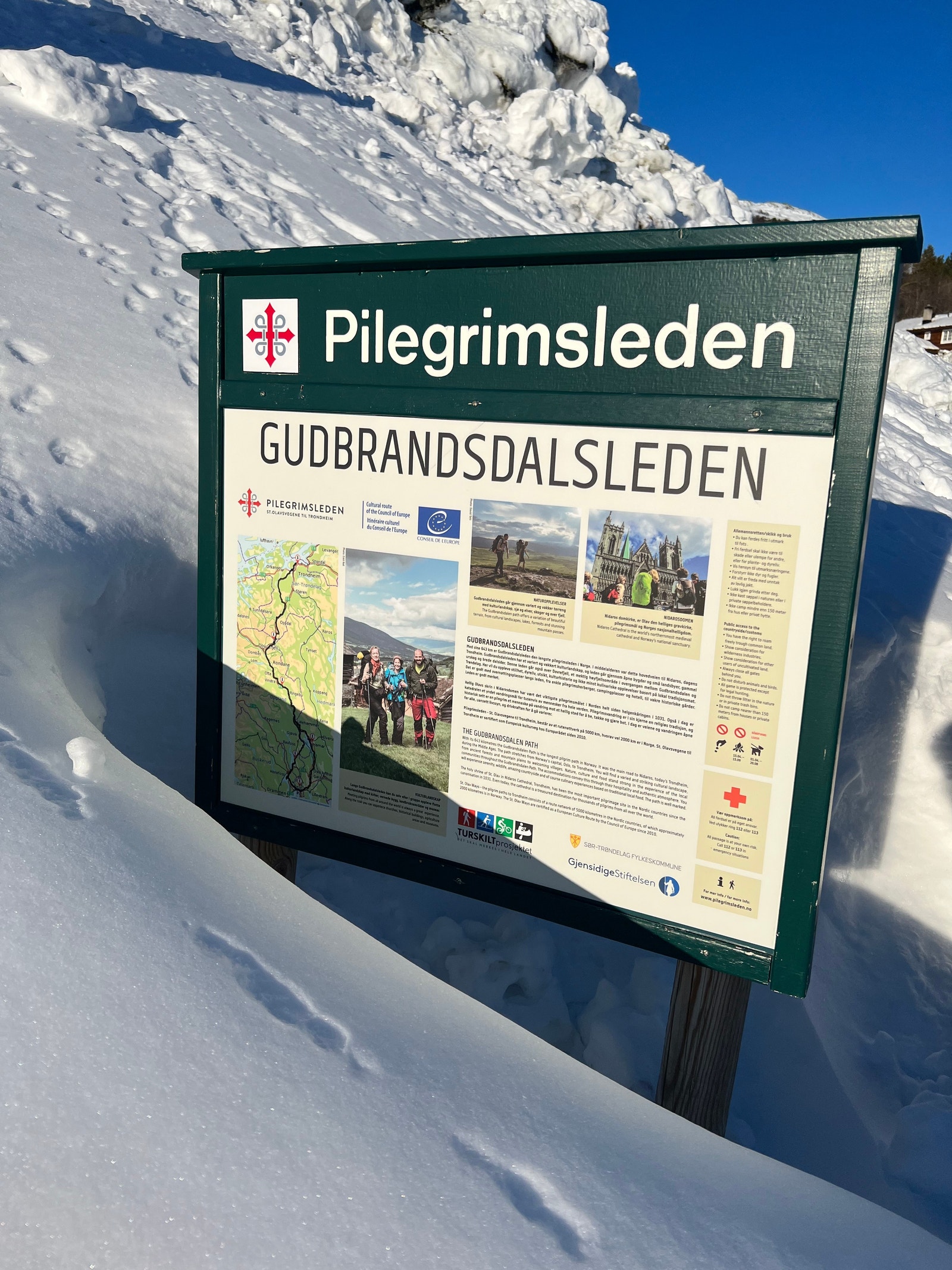 Pilegrimsleden, populært både sommer og vinter Galleribilde