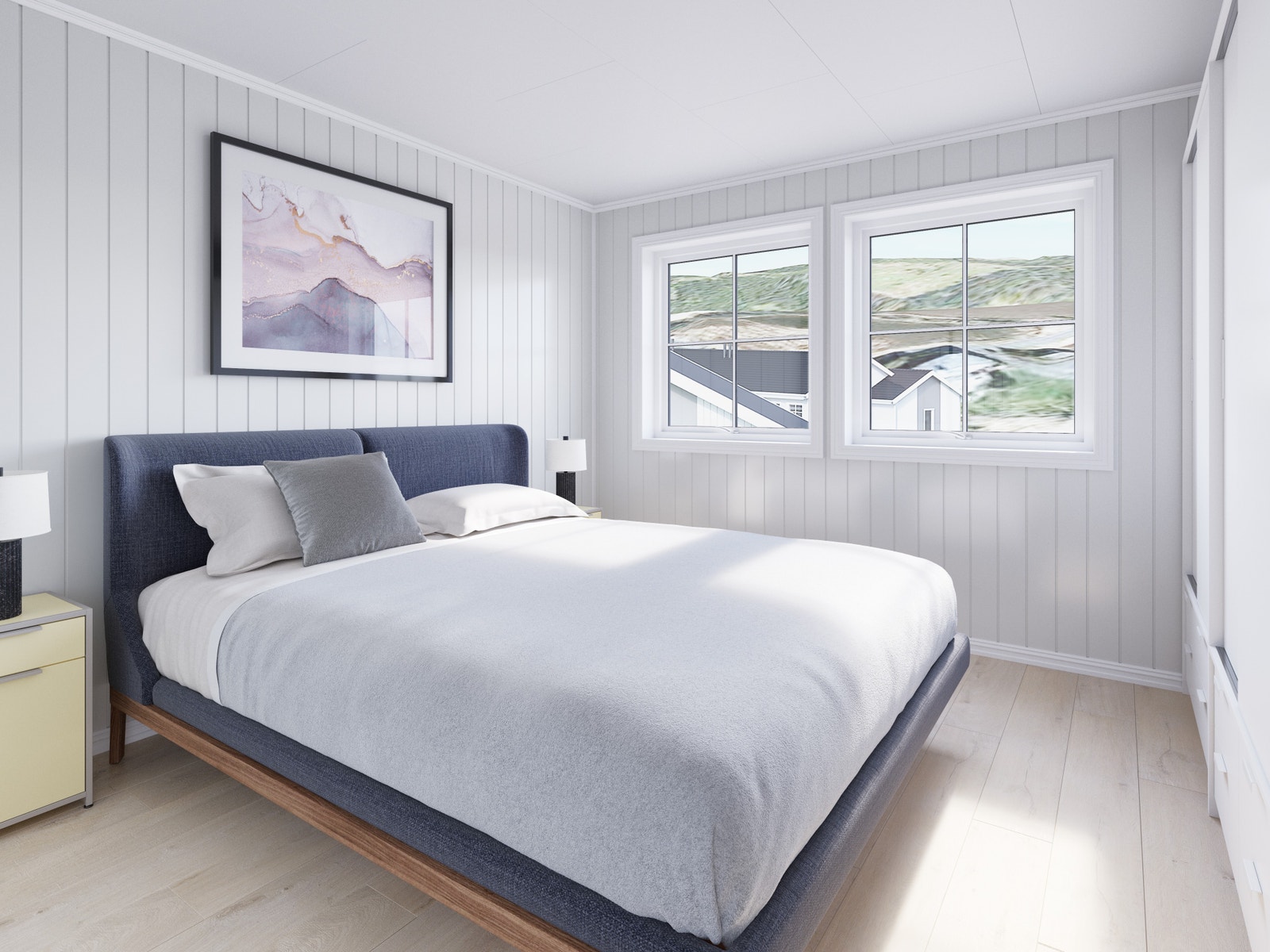 Soverom 1, 4-roms leilighet (illustrasjon) Galleribilde