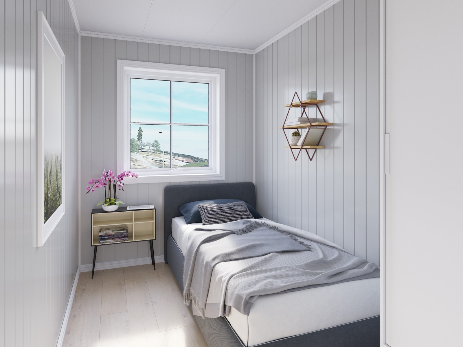 Soverom 3, 4-roms leilighet (illustrasjon) Galleribilde