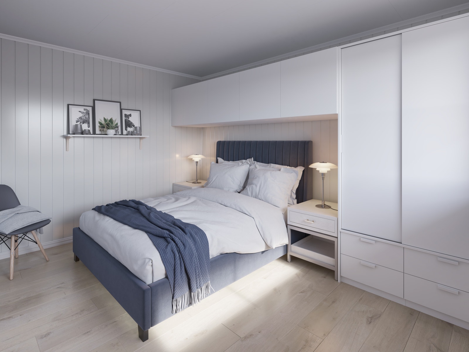 Soverom 1, 3-roms leilighet (illustrasjon) Galleribilde