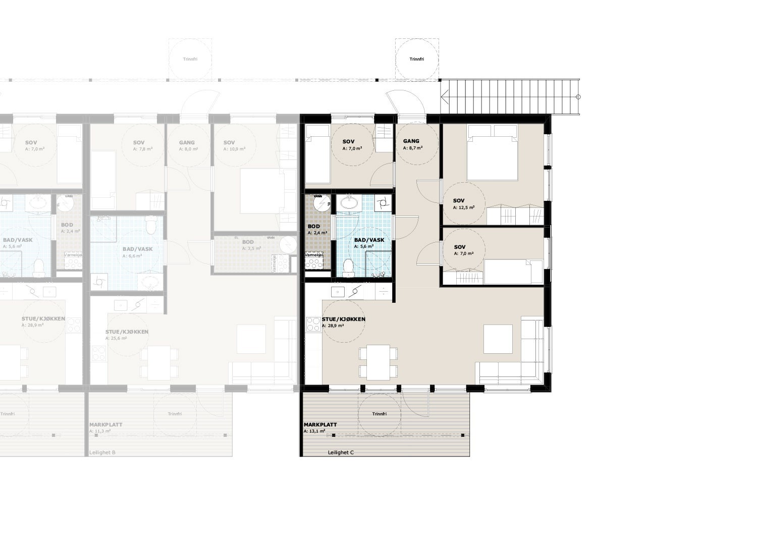 Plantegning av leiligheten Galleribilde