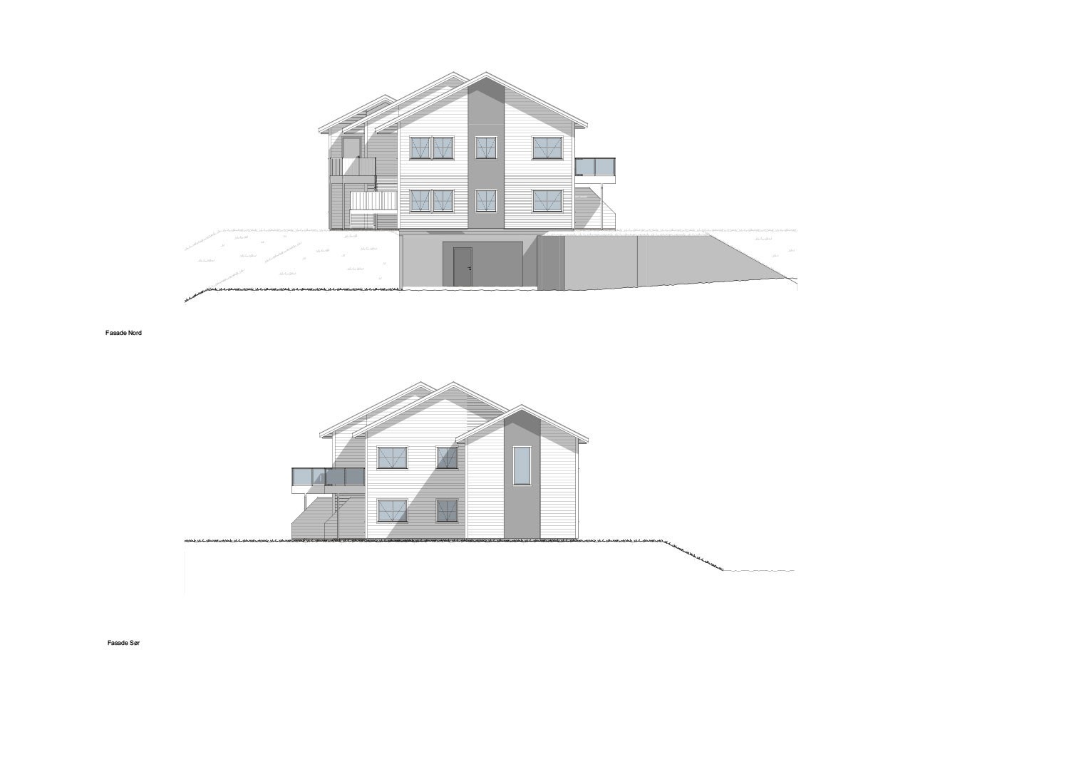 Fasadetegning Galleribilde