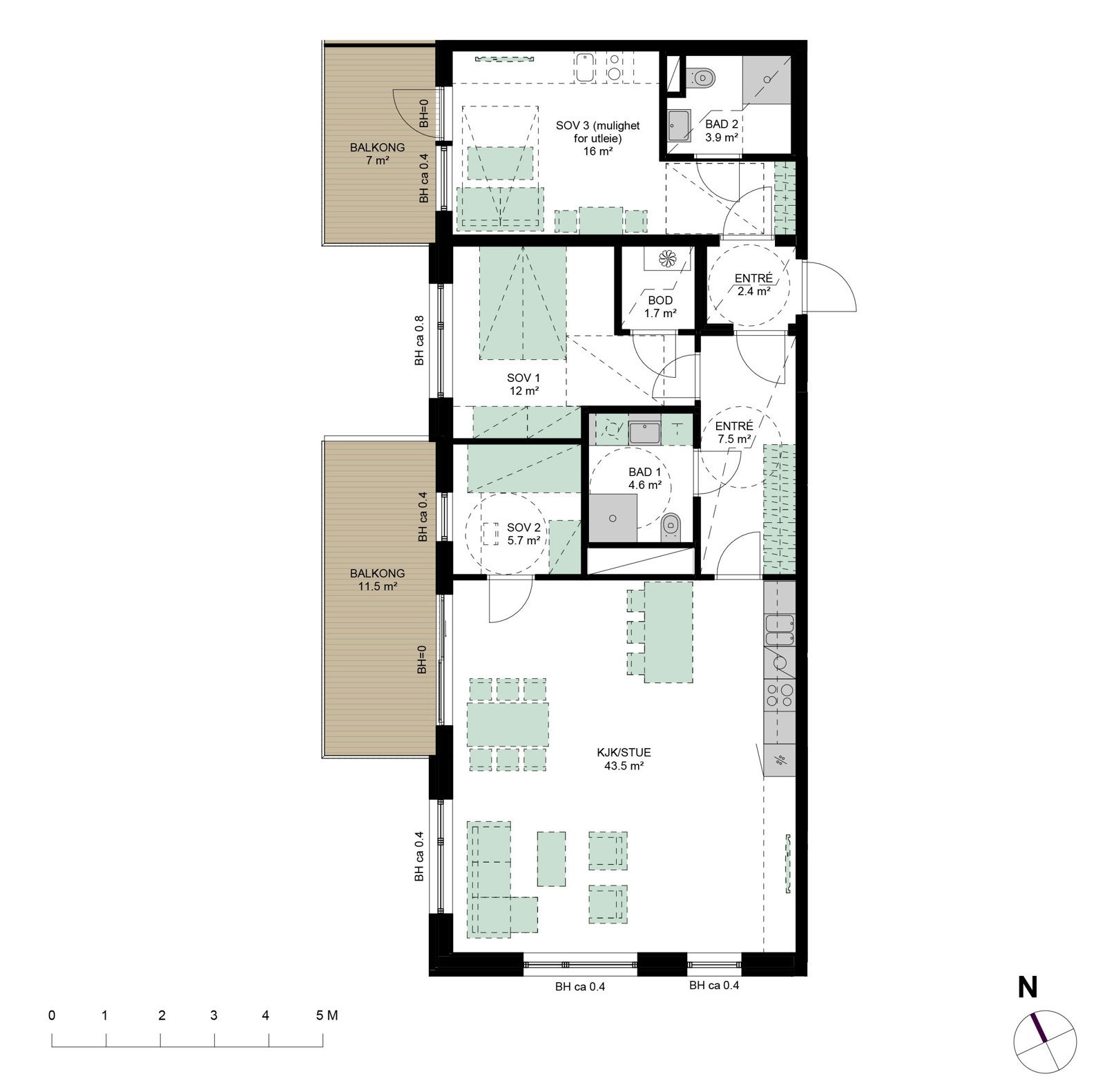Ager Borettslag - oppgang F - Leilighet 3056-4056-5056 Galleribilde