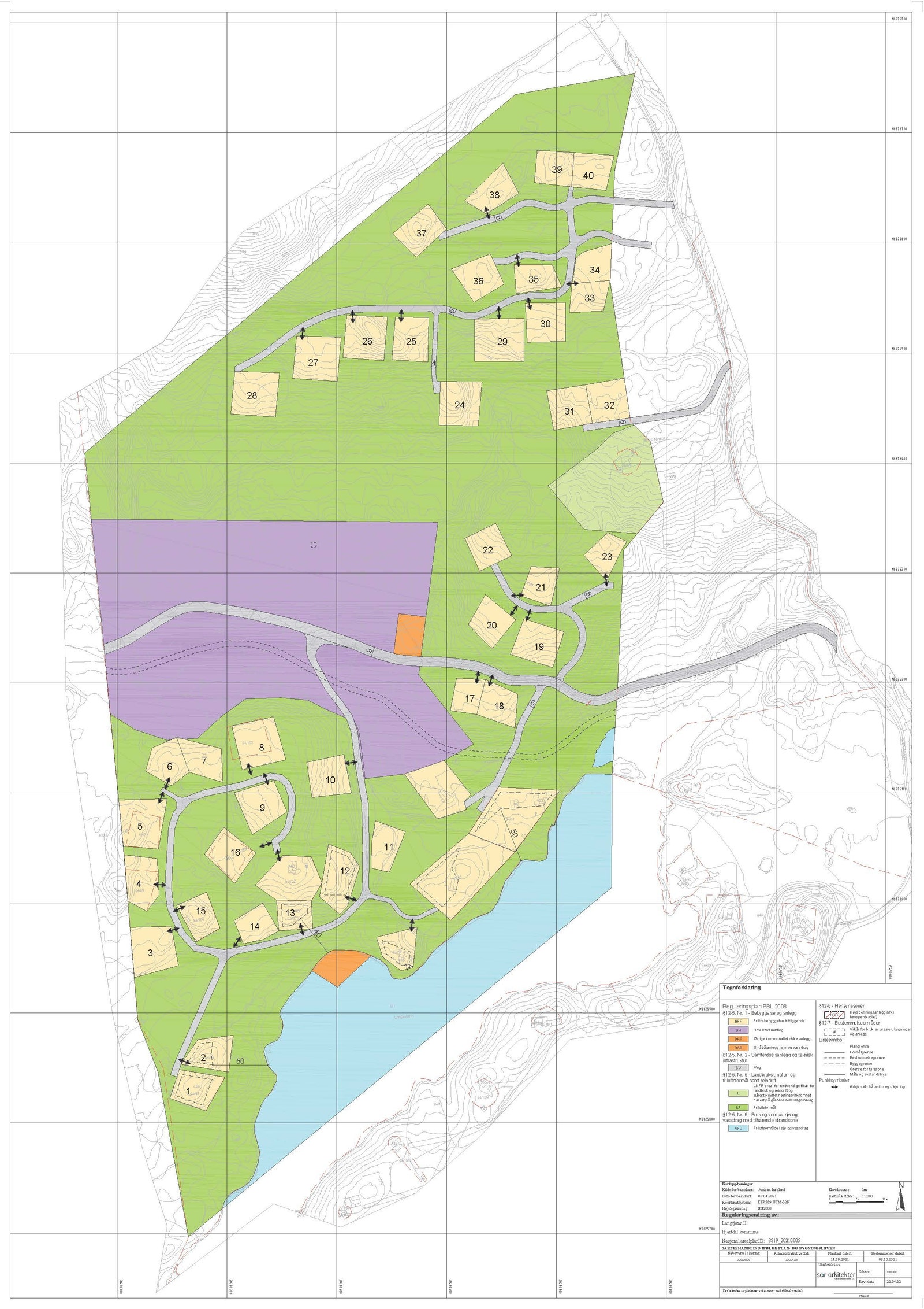 Reguleringskart Langetjønn (oppdatert) Galleribilde
